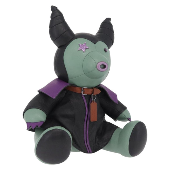 Coach x Disney Collectible Bear Maleficent Object Leather Black Auth 212774M