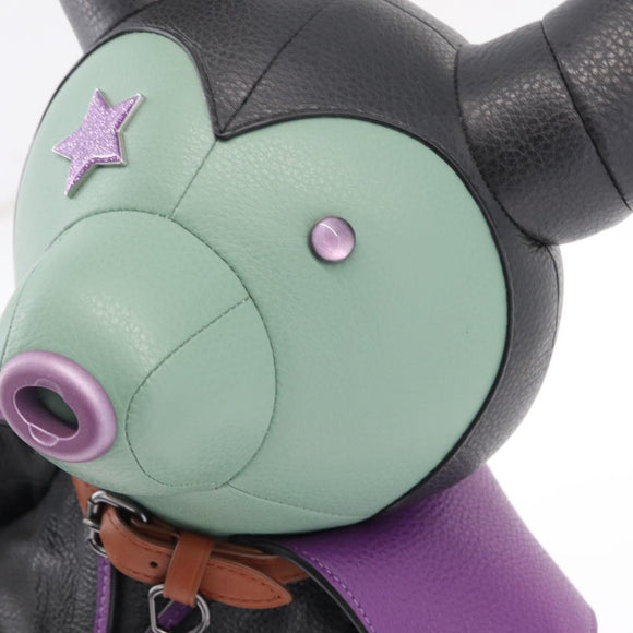 Coach x Disney Collectible Bear Maleficent Object Leather Black Auth 212774M