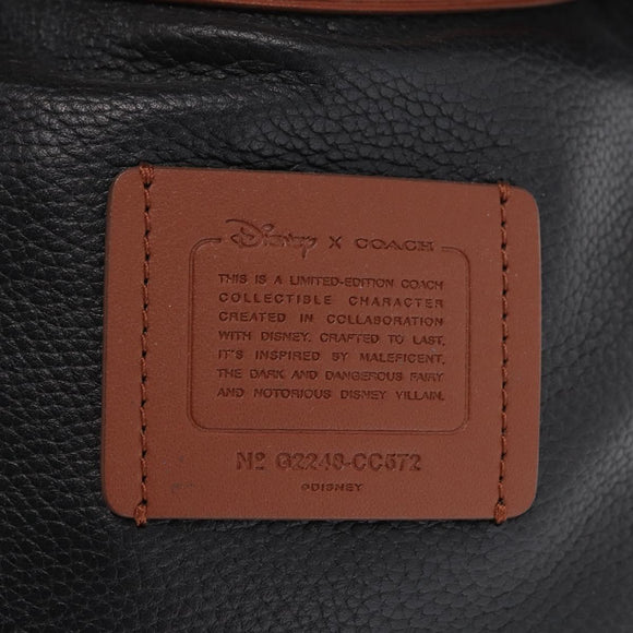 Coach x Disney Collectible Bear Maleficent Object Leather Black Auth 212774M