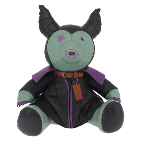 Coach x Disney Collectible Bear Maleficent Object Leather Black Auth 212774M