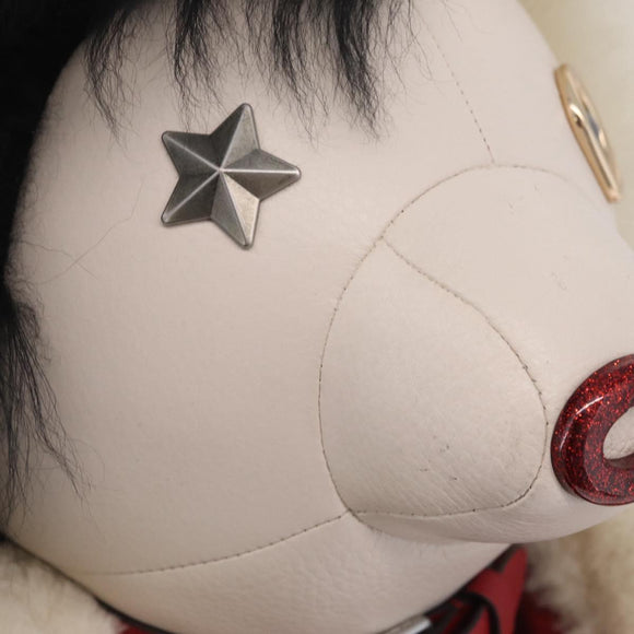 Coach x Disney Collectible Bear Cruella Object Leather White Red Auth 212775M