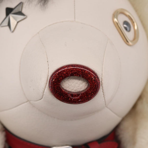 Coach x Disney Collectible Bear Cruella Object Leather White Red Auth 212775M
