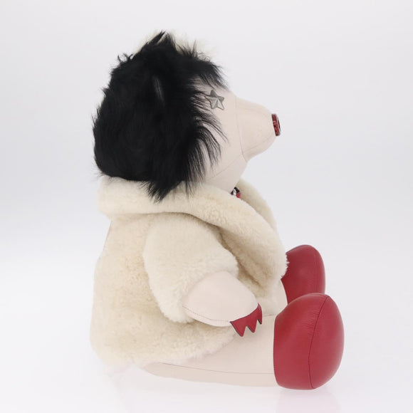 Coach x Disney Collectible Bear Cruella Object Leather White Red Auth 212775M