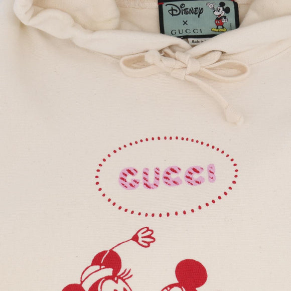 GUCCI x Disney Parker Mickey Mouse Minnie Mouse Cotton Beige Pink Auth 212776M