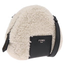 FENDI Rice Ball Shoulder Bag Mouton White Black 7AS240 Auth 212777SM-1