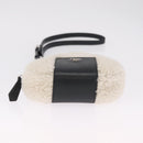 FENDI Rice Ball Shoulder Bag Mouton White Black 7AS240 Auth 212777SM-12