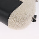 FENDI Rice Ball Shoulder Bag Mouton White Black 7AS240 Auth 212777SM-16