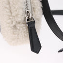 FENDI Rice Ball Shoulder Bag Mouton White Black 7AS240 Auth 212777SM-17