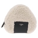 FENDI Rice Ball Shoulder Bag Mouton White Black 7AS240 Auth 212777SM-2