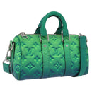 LOUIS VUITTON Monogram Taurillon Illusion Keepall XS Green M59691 Auth 212778SM-1