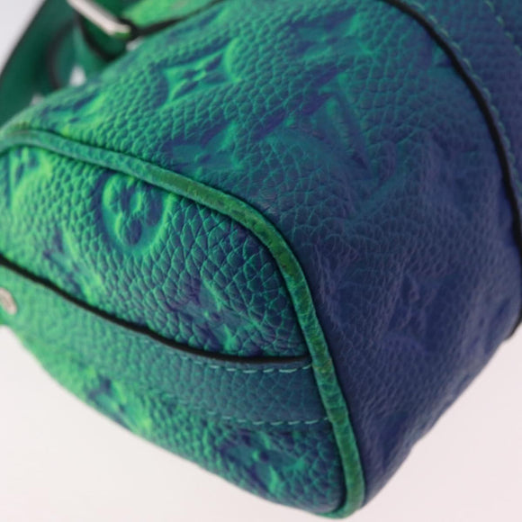 LOUIS VUITTON Monogram Taurillon Illusion Keepall XS Green M59691 Auth 212778SM