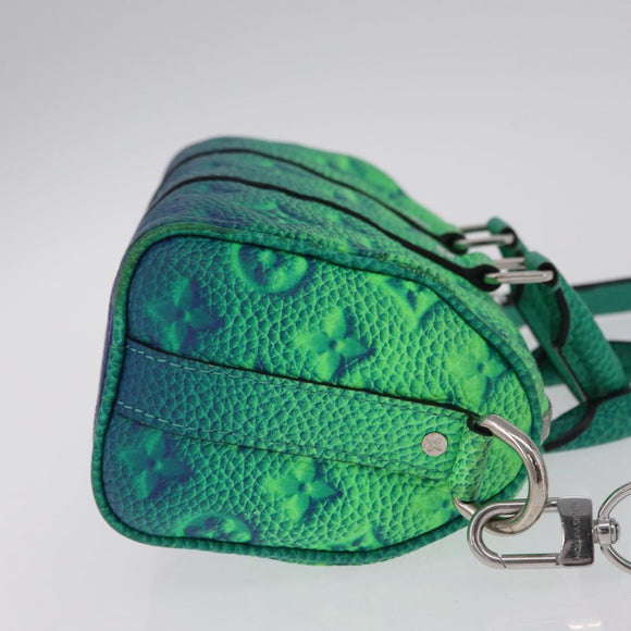LOUIS VUITTON Monogram Taurillon Illusion Keepall XS Green M59691 Auth 212778SM