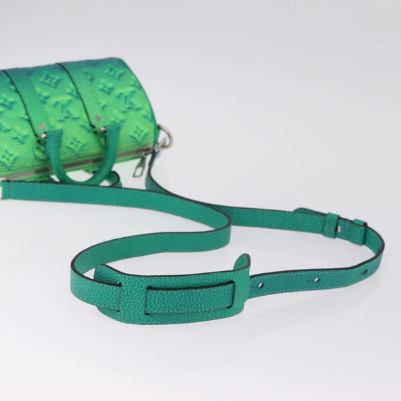 LOUIS VUITTON Monogram Taurillon Illusion Keepall XS Green M59691 Auth 212778SM