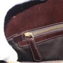 Miu Miu Hand Bag Leather Brown Gold Auth 212794A-20