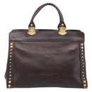 Miu Miu Hand Bag Leather Brown Gold Auth 212794A-3