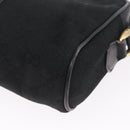 GUCCI GG Canvas Web Sherry Line Shoulder Bag Leather Black Gold Auth 212900-15