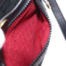 GUCCI GG Canvas Web Sherry Line Shoulder Bag Leather Black Gold Auth 212900-23