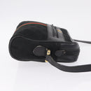 GUCCI GG Canvas Web Sherry Line Shoulder Bag Leather Black Gold Auth 212900-4