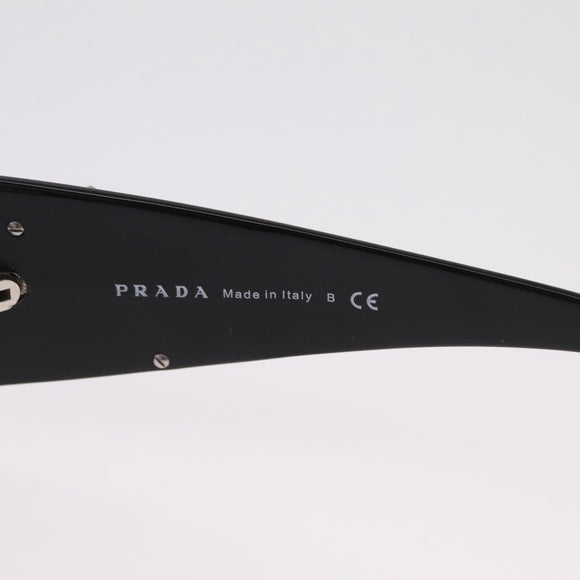PRADA Sunglasses plastic Black CC Auth 212901