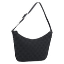 GUCCI GG Canvas Shoulder Bag Black Silver 32160 Auth 212904V-1