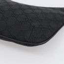 GUCCI GG Canvas Shoulder Bag Black Silver 32160 Auth 212904V-10