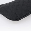 GUCCI GG Canvas Shoulder Bag Black Silver 32160 Auth 212904V-13