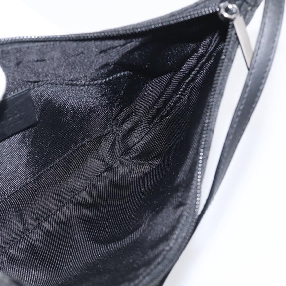 GUCCI GG Canvas Shoulder Bag Black Silver 32160 Auth 212904V