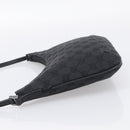 GUCCI GG Canvas Shoulder Bag Black Silver 32160 Auth 212904V-4