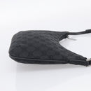 GUCCI GG Canvas Shoulder Bag Black Silver 32160 Auth 212904V-5