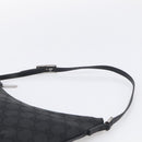 GUCCI GG Canvas Shoulder Bag Black Silver 32160 Auth 212904V-8