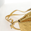 Christian Dior Canage Backpack Leather Gold Silver Auth 212907V-13