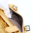 Christian Dior Canage Backpack Leather Gold Silver Auth 212907V-22