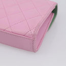 CHANEL Matelasse Hand Bag Lamb Skin 2way Pink Gold CC Auth 212908M-14