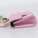 CHANEL Matelasse Hand Bag Lamb Skin 2way Pink Gold CC Auth 212908M-4