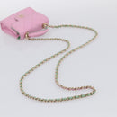 CHANEL Matelasse Hand Bag Lamb Skin 2way Pink Gold CC Auth 212908M-9