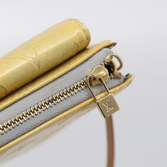 LOUIS VUITTON Monogram Vernis Motto Accessory Pouch Gris M91030 LV Auth 212909