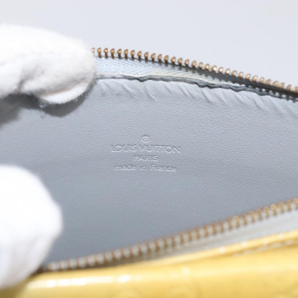 LOUIS VUITTON Monogram Vernis Motto Accessory Pouch Gris M91030 LV Auth 212909