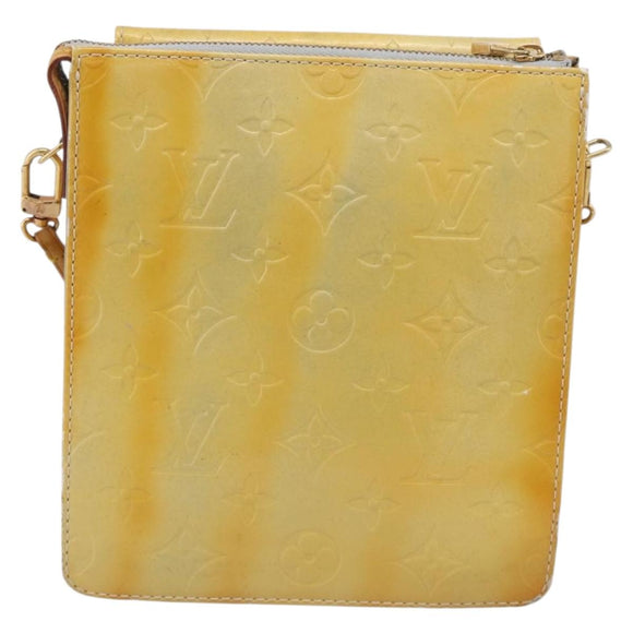 LOUIS VUITTON Monogram Vernis Motto Accessory Pouch Gris M91030 LV Auth 212909