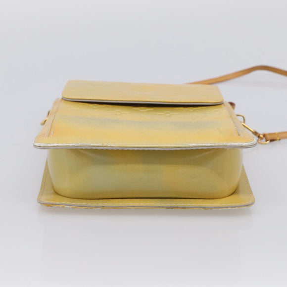 LOUIS VUITTON Monogram Vernis Motto Accessory Pouch Gris M91030 LV Auth 212909