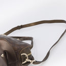 GUCCI GG Canvas Guccissima Hand Bag Leather 2way Brown Gold 269955 Auth 212912-10