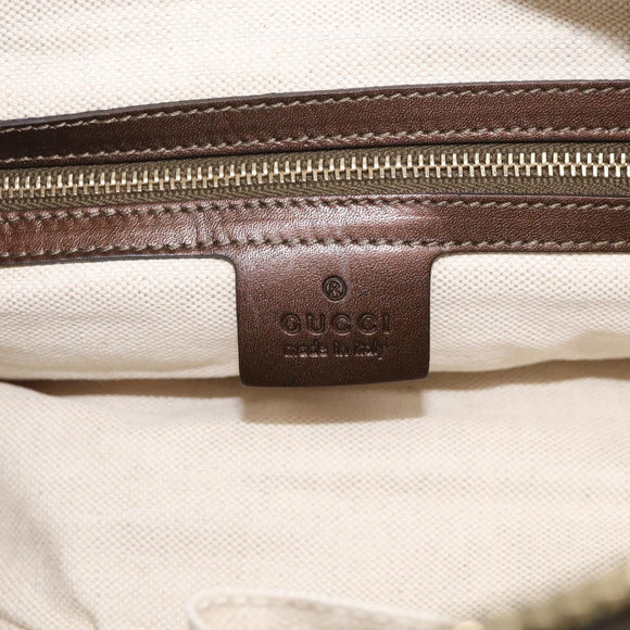 GUCCI GG Canvas Guccissima Hand Bag Leather 2way Brown Gold 269955 Auth 212912