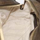 GUCCI GG Canvas Guccissima Hand Bag Leather 2way Brown Gold 269955 Auth 212912-21