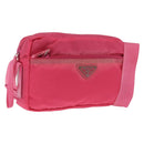 PRADA Shoulder Bag Nylon Pink Silver Auth 212914A-1