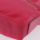 PRADA Shoulder Bag Nylon Pink Silver Auth 212914A-14