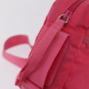 PRADA Shoulder Bag Nylon Pink Silver Auth 212914A-17