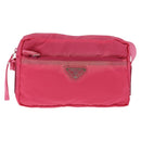 PRADA Shoulder Bag Nylon Pink Silver Auth 212914A-2