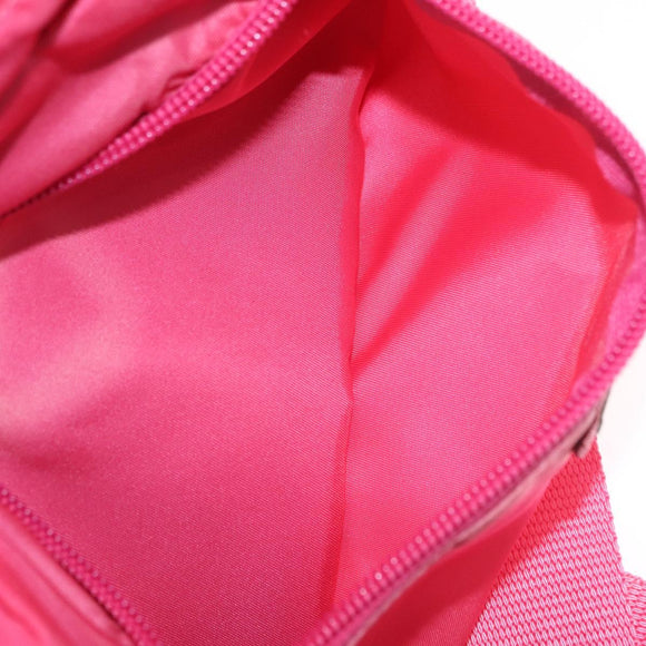 PRADA Shoulder Bag Nylon Pink Silver Auth 212914A