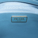 PRADA Hand Bag Saffiano leather 2way Light Blue Gold Auth 212916A-20