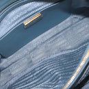 PRADA Hand Bag Saffiano leather 2way Light Blue Gold Auth 212916A-21