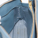 PRADA Hand Bag Saffiano leather 2way Light Blue Gold Auth 212916A-26